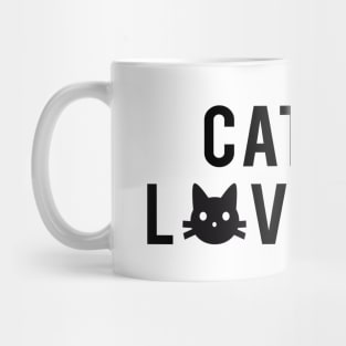 Cat lover, word art, text design with black cat head Mug